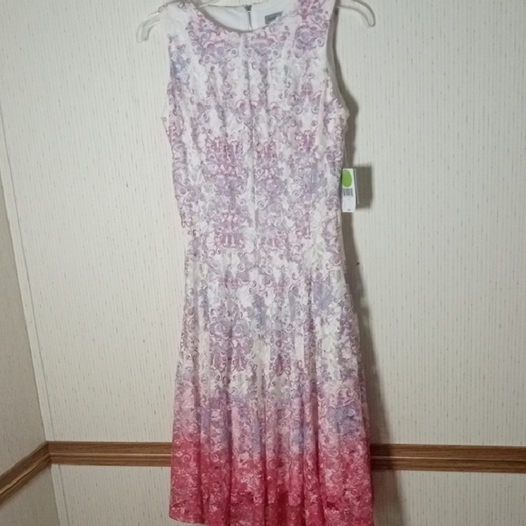 Danny & Nicole Dresses & Skirts - Danny & Nicole Sleeveless Lace Midi Dress in Pink and White Ombre, Easter, Summe